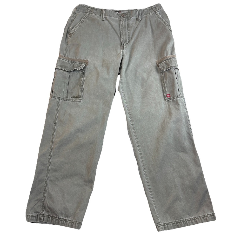 Tony Hawk Mens Cargo‎ Pants Straight Leg Utility Fit Streetwear Olive Size Large
